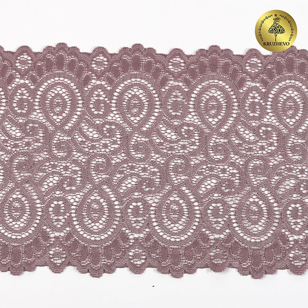 Кружево бельевое эластичное 180 мм / 3 метра, TBY.L1351, цв.620 морской туман