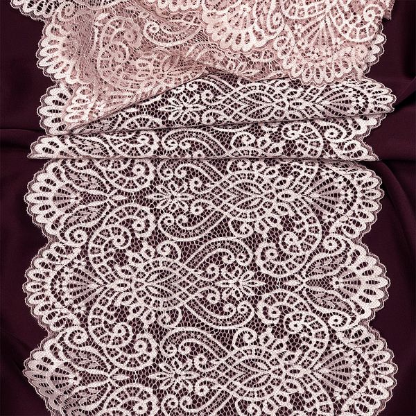 Кружево бельевое эластичное 240 мм / 25 м, 40992, цв.003 розовый, Kruzhevo