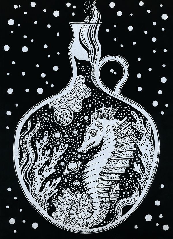 Набор для творчества Гравюра-блокнот Безбрежный океан, 14х20 см, Hobbius GHPB-07