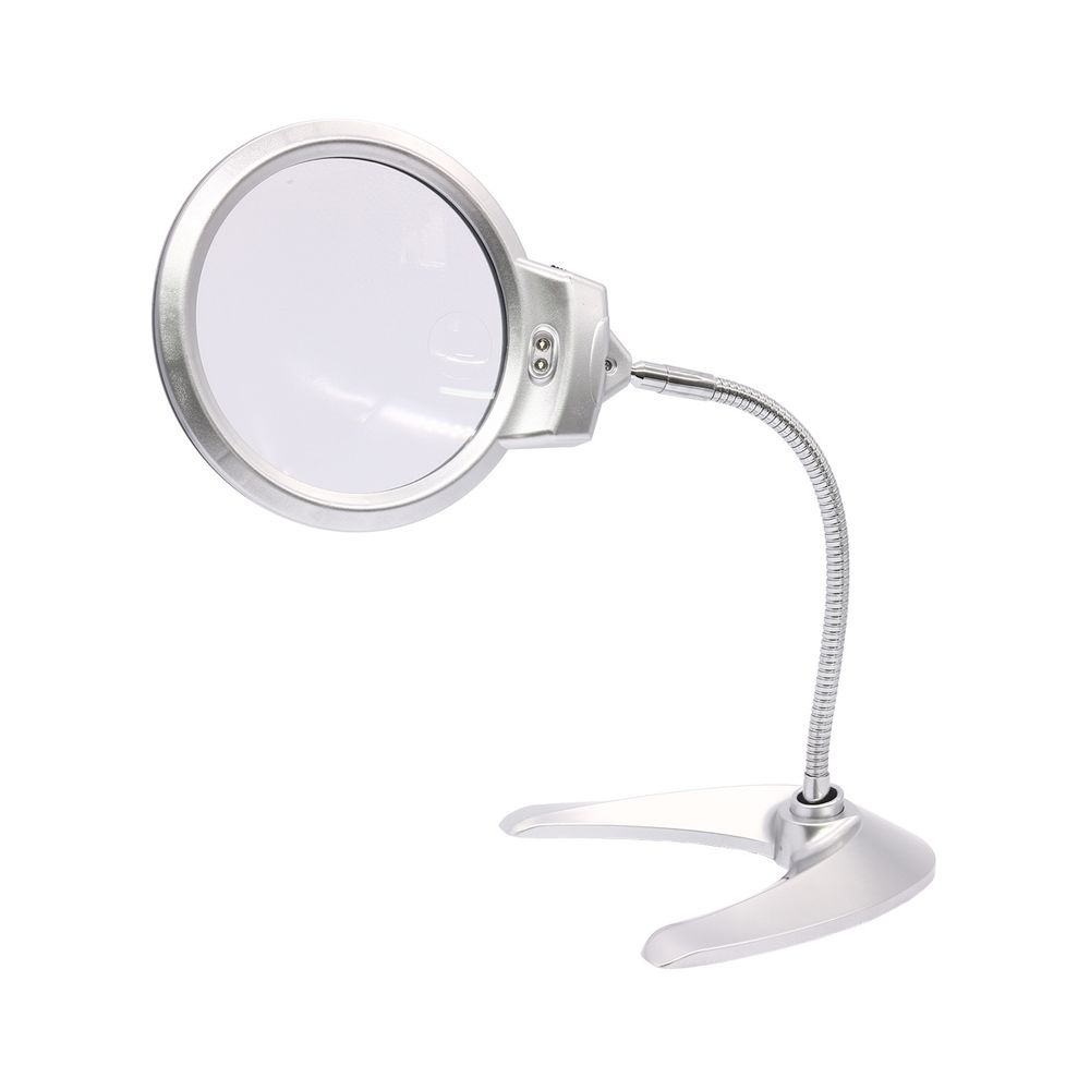 Лупа настольная с подсветкой, D-13,0см