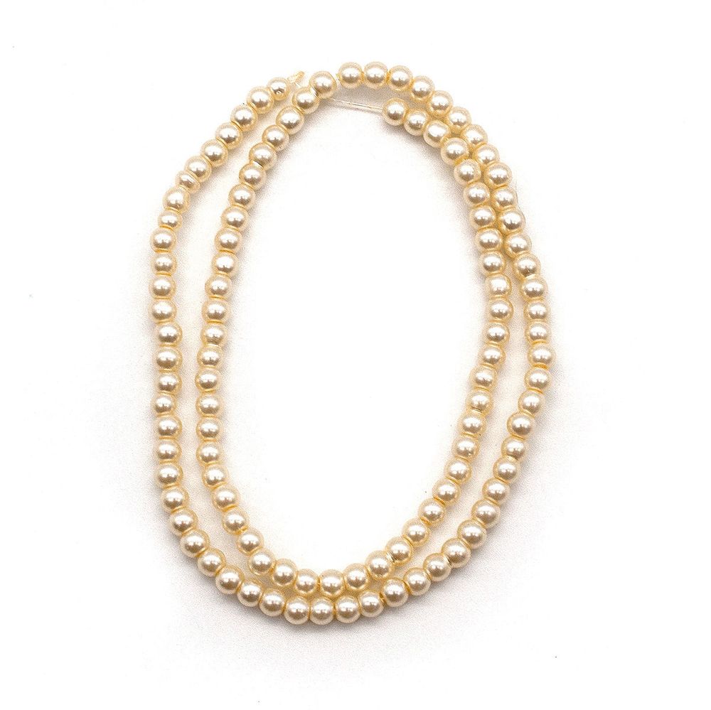 Бусины стекло ⌀4 мм, нить длина 40 см, Астра (SA-06), 5 шт