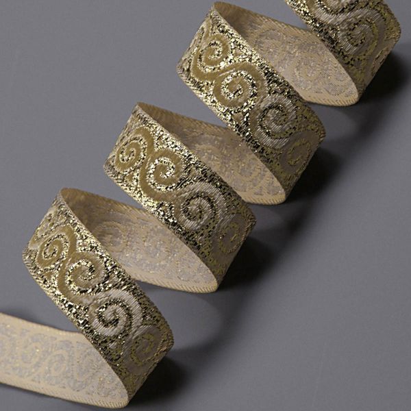 Тесьма металлизированная Спираль 16мм / 10м (золото), 16061