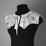 Пришивной кружевной воротник TBY.13/185 цв.белый уп.1шт, Kruzhevo