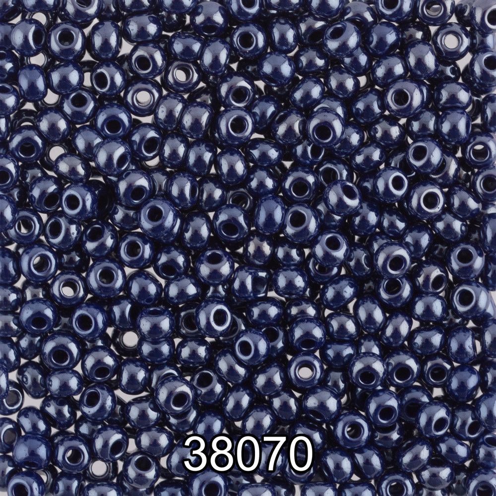Бисер Preciosa круглый 10/0, 2.3 мм, 500 г, 38070 (Ф504) синий