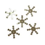 Пайетки фигурные снежинки, 24 мм, упак. 10 гр, Астра, 1 серебро, уп.10 шт