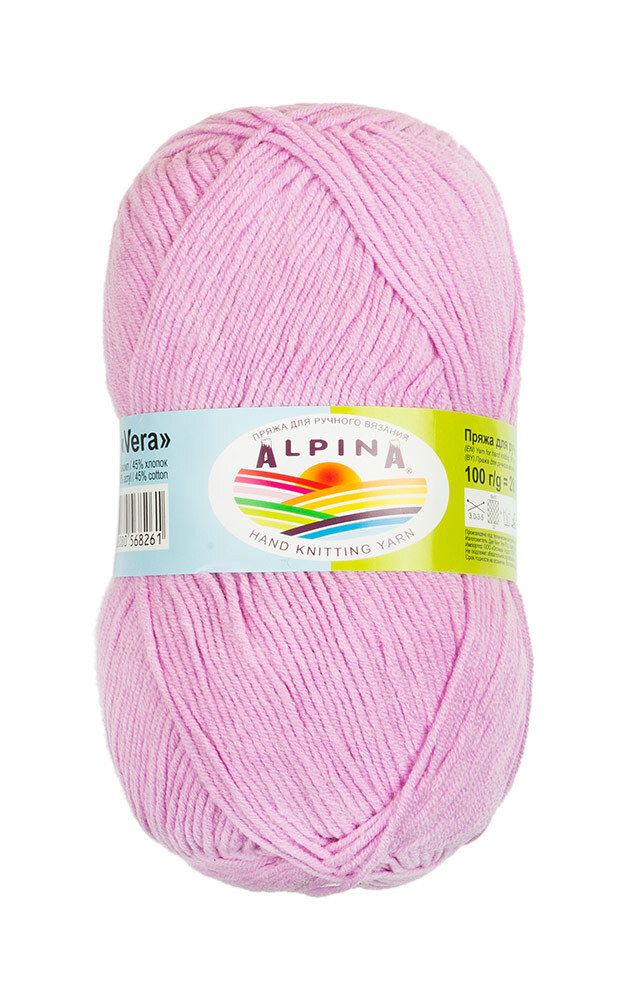Пряжа Alpina Vera / уп.5 мот. по 100г, 280м, 11 св.сиреневый