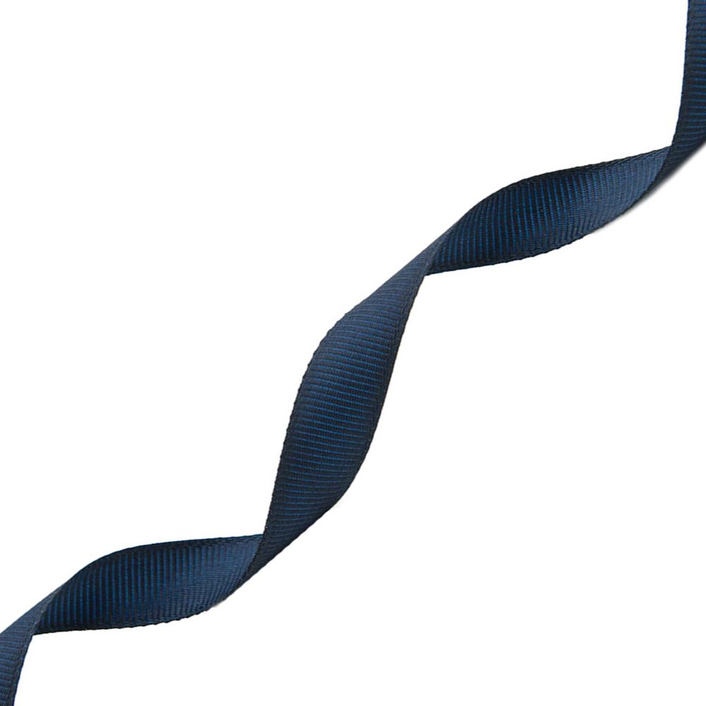 Лента репсовая (в рубчик) 12.0 мм, 159 индиго, уп.18,28 м