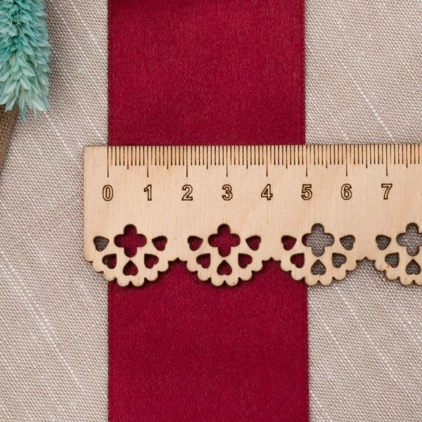 Лента атласная 1-сторонняя 50.0 мм / 22.86±1 метров, аналог 7730446, 152 бордовый, DDZ2401, Globus