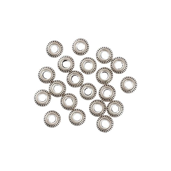 Рондели 7 мм, 20 шт, 01 под античное серебро, Zlatka MRR-01