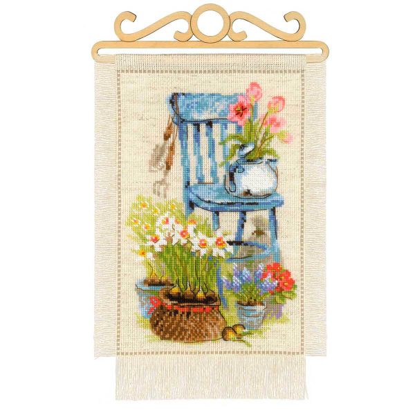 Набор для вышивания нитками Риолис, Дача. Весна 20х30см