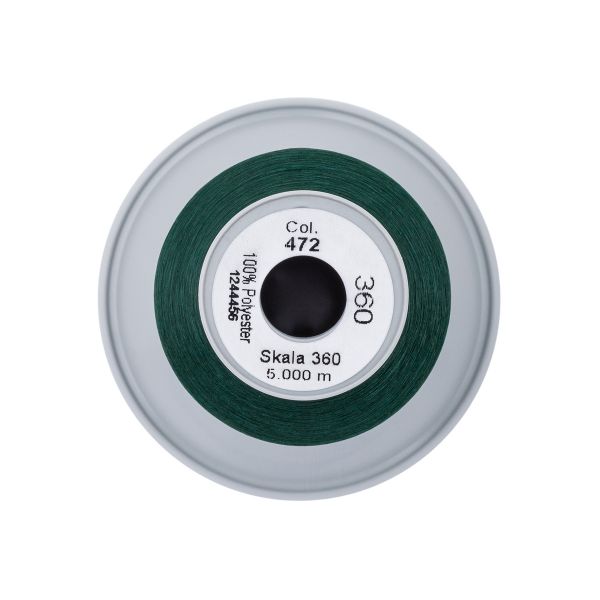 Нитки некрученые бондированные Gutermann Skala 360, 5000м, 749591, 472 темно-бутылочный, 1 катушка