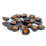 Пуговицы на ножке 3.01-428-46, золото/коричневый, 20 шт