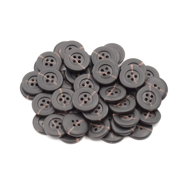 Пуговицы 4 прокола, (5453 цв. черный/кор. мат.), 50 шт