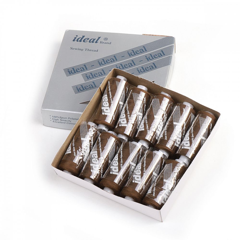 Нитки швейные бытовые Ideal 40/2, 366 м / 10 кат., 281 коричневый