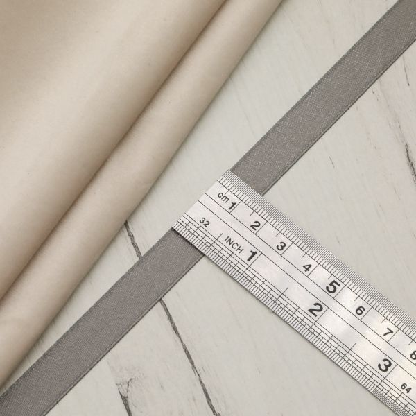 Лента атласная 1-сторонняя 12.0 мм / 22.86±1 метров, 153 т.серый, Globus