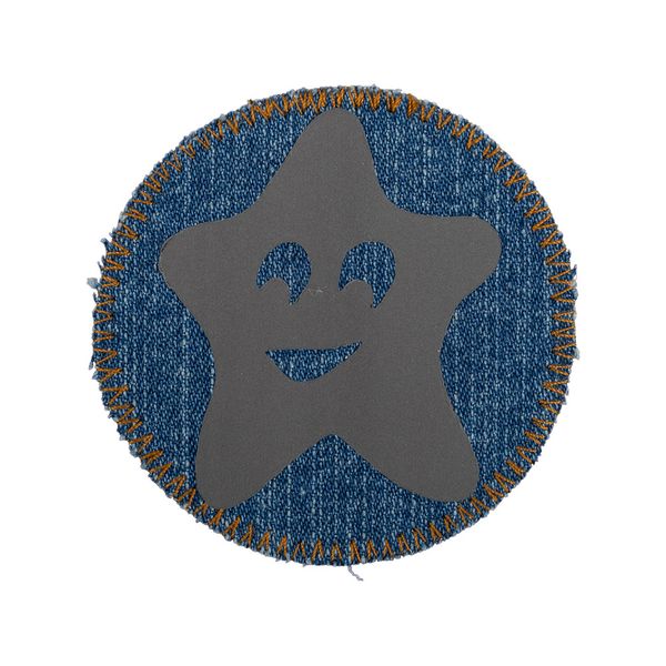 Термоаппликация светоотражающая №2, 6 шт, Звездочка 6.5х6.5 см, Blitz