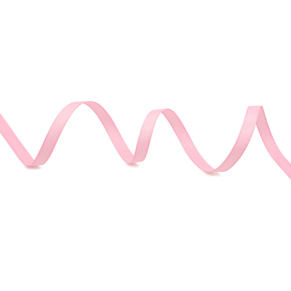 Лента репсовая (в рубчик) 6.0 мм, 18.28м (аналог 7702719) (011 розовый)