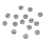 Пуговицы 4 прокола 18L, цв. серо-зеленый Перламутр, 15 шт