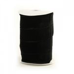 Лента бархатная (тесьма) 38.0 мм / 22.86±1 метров, арт.38VR03 нейлон цв.черный