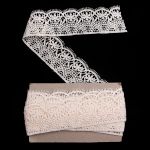 Кружево гипюр (плетёное) 45 мм / 3 метра, матовое, 571 молочный