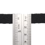 Шнур плоский плетеный х/б ⌀15.0 мм / 20 метров, цв.3 черный
