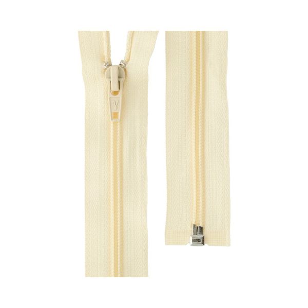 Молния спираль (витая) Т5 (5 мм) 1 зам., разъем., 30 см, 105 кремовый, G105 Gamma, 10 шт