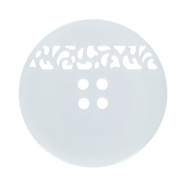 Пуговицы 4 прокола пальтовые 33 мм, 12 шт, А001 белый, Gamma VX 0034