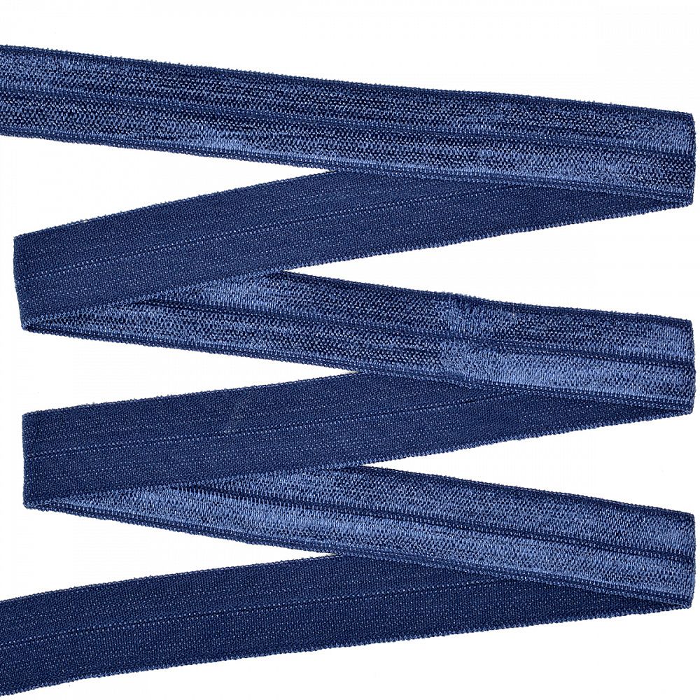 Резинка бельевая (окантовочная) блестящая 15 мм / 50 метров, S919 синий сапфир