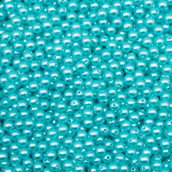 Бусины пластик ⌀8 мм, 500 г, 029 NL бирюза, Astra&Craft, 7706545/7738652