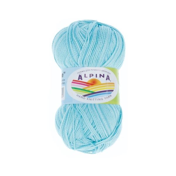 Пряжа Alpina Holly Melange / уп.10 мот. по 50г, 200м, 08 бирюза/т.бирюза