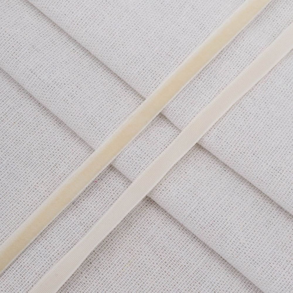 Лента бархатная (тесьма) 06.0 мм / 32.9±2 метров, 0081-0701, 28 сливочный