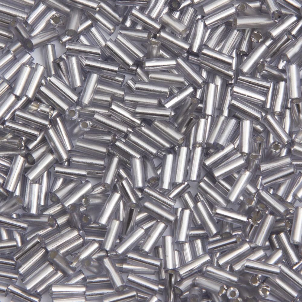 Стеклярус Astra&Craft 5 мм, 150 г (10х15 г), цв. 42А серебристая дымка