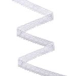 Кружево вязаное (тесьма) хлопковое 15 мм 25м одностор. (01 белый)