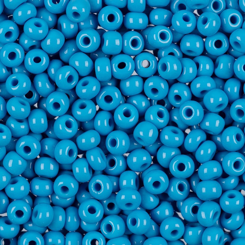 Бисер Preciosa круглый 05/0, 4.5 мм, 50 г, 63050 т.голубой, 311-19001