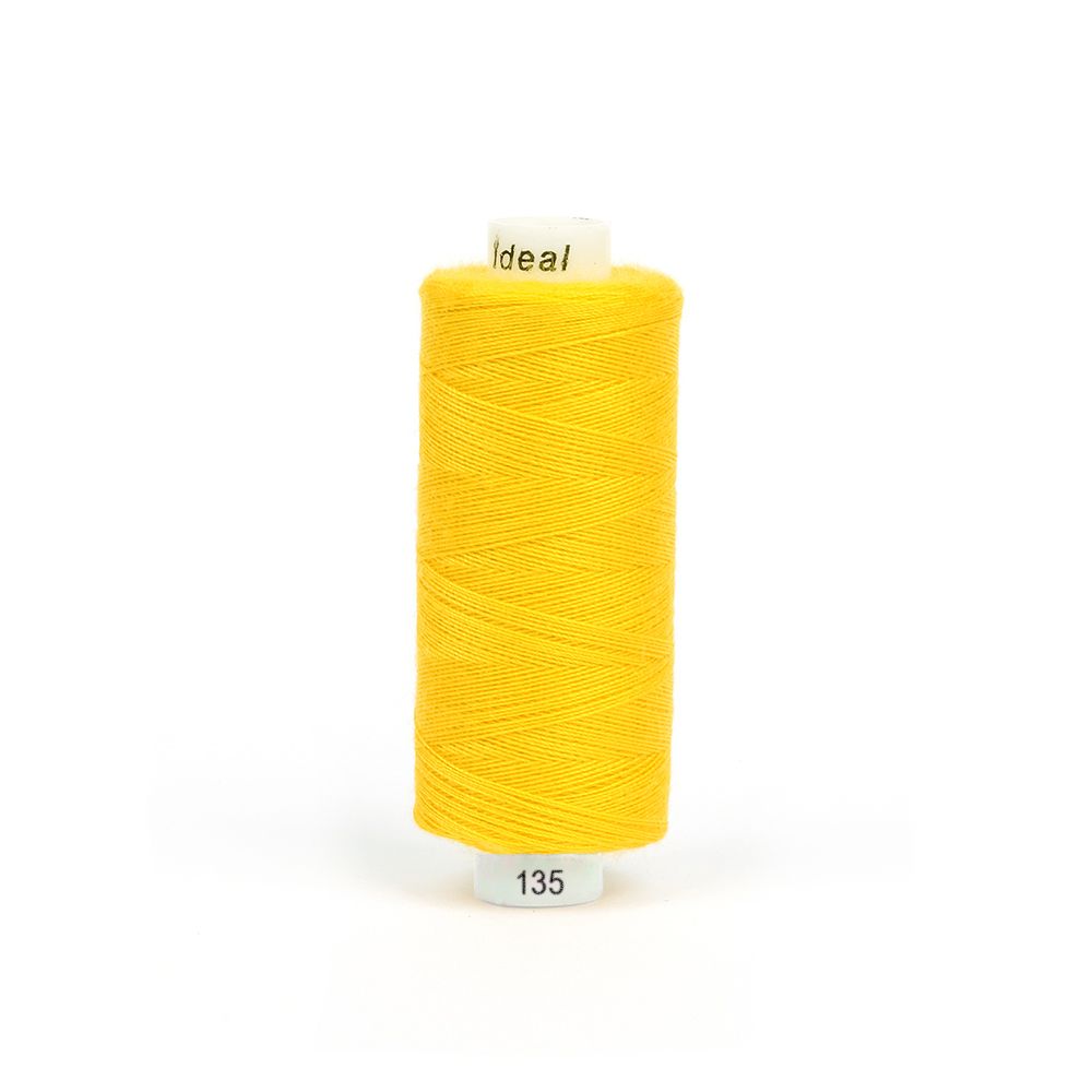 Нитки швейные бытовые Ideal 40/2, 366 м / 10 кат., 135 желтый