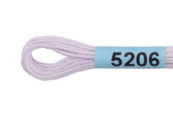 Мулине Gamma 100% хлопок, цв.5206 св.сиреневый, 24 мотка по 8 метров