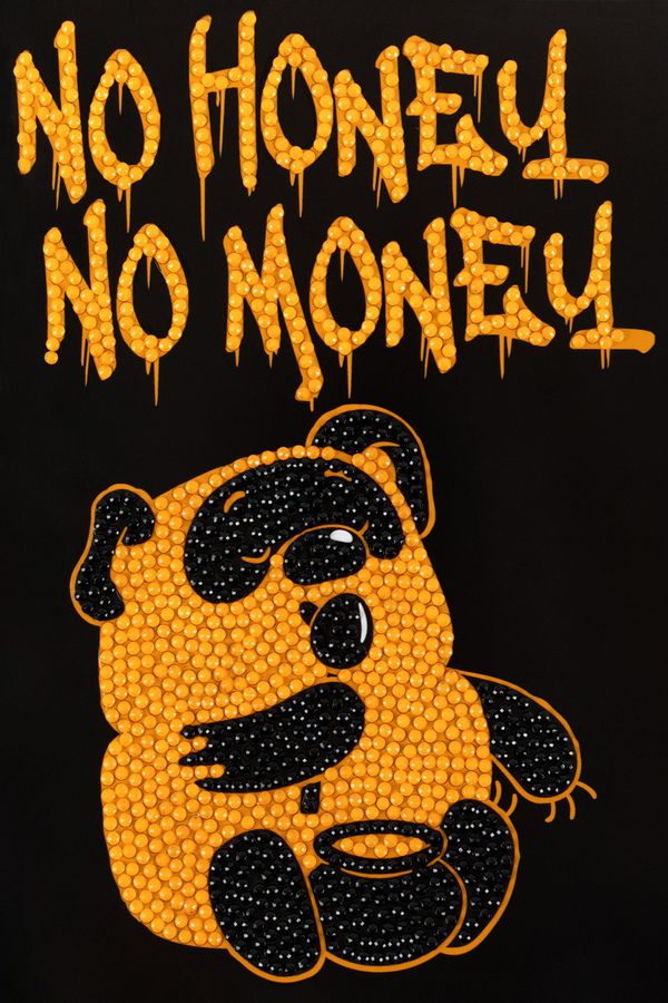 Алмазная (кристальная) мозаика Фрея CMF-ALVO-514, открытка No honey - no money, 13.5х20 см
