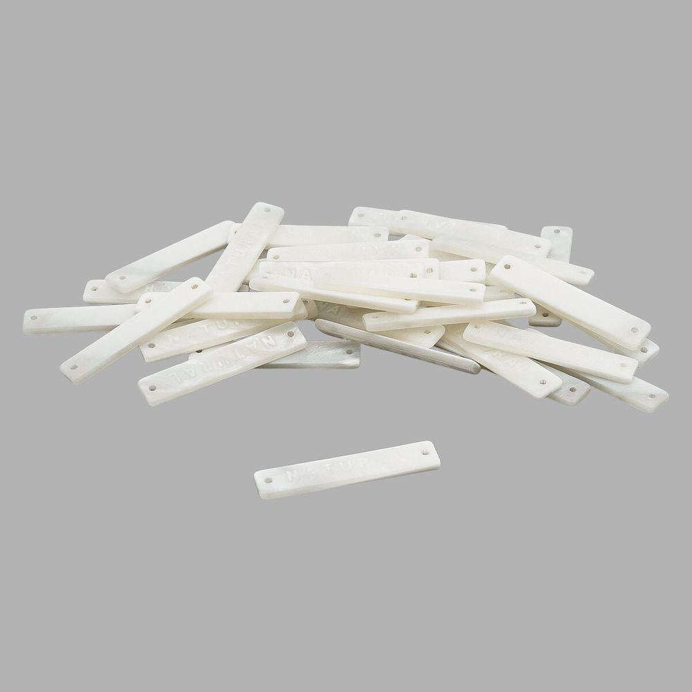 Украшение пришивное 30х6 мм, пластик, молочный, СВ_Т-21, 36 шт