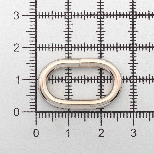 Кольцо овальное металл in 19х9 мм (25х15 мм внешн.), никель, 100 шт