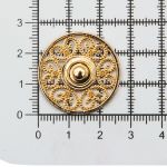 Кнопка пришивная металл ⌀27.0 мм, металл, G золото, уп.10 шт