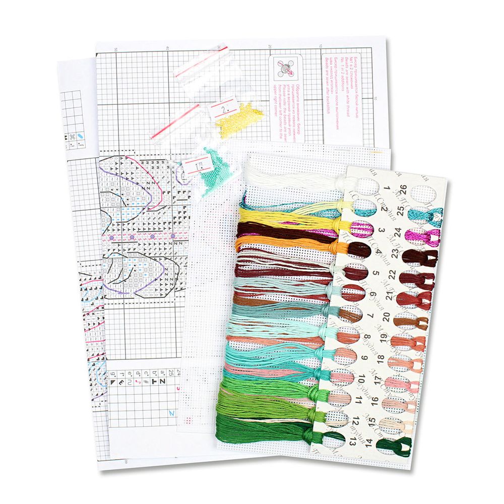 Набор для вышивания нитками МП Студия, на пластиковой канве Хозяйка Медной горы 20х11см