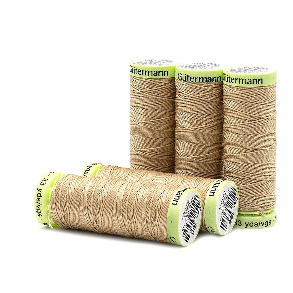 Нитки отделочные Gutermann Top Stitch, 30м, 186 крем-брюле, 5 катушек