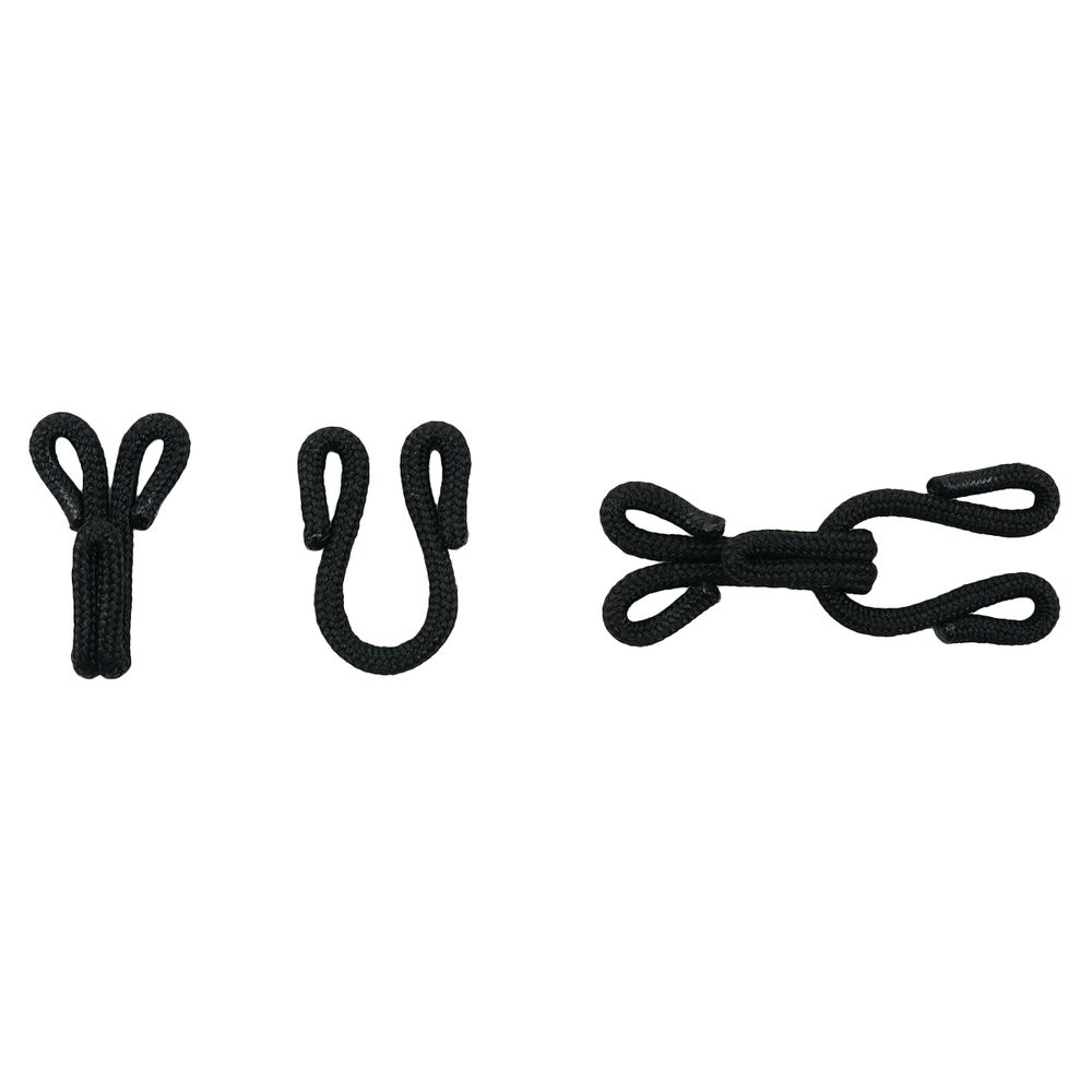 Крючки пришивные в оплетке 18х35 мм, цв.черный, 100 шт