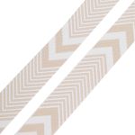 Стропа (ременная лента) 38 мм / 3 метра, [40 г/пог.м], с принтом 2-сторонняя, D166 бежевый/белый, 3Al354