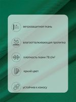 Оксфорд 200D PU1000 78 г/м², 150 см / 5 метров, ОКС.TBY200D.S878.5, S878 т.зеленый