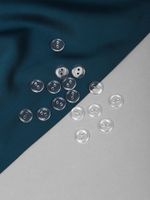 Пуговицы 2 прокола 16L=10 мм, пластик TBY BT, цв.прозрачный, 1000 шт