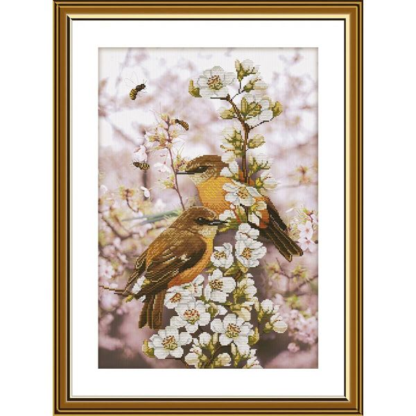 Набор для вышивания нитками Нова Слобода, В майском саду 28х41 см