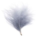 Перья декоративные 5-10см, 25 шт, H-46 серый