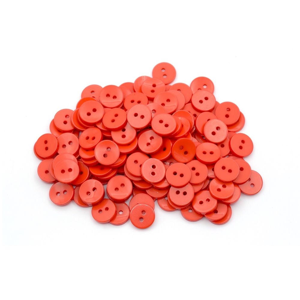 Пуговицы 2 прокола 18L, 11 мм, (Orange2 (оранжевый2)), NE74, 144 шт