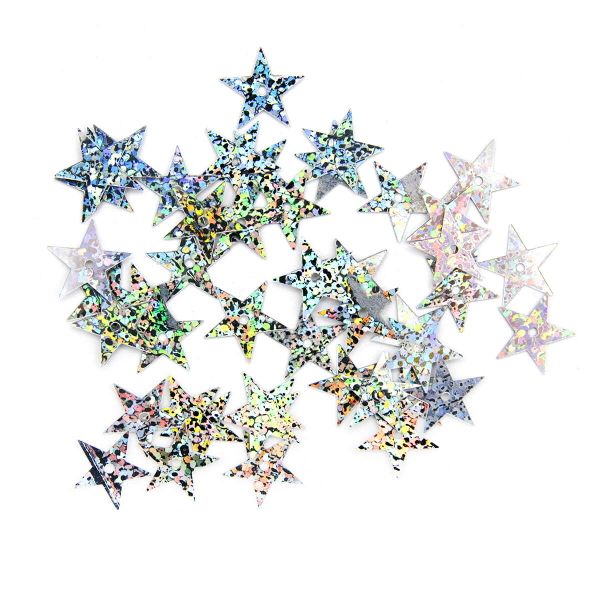Пайетки звездочки 13мм, Astra&Craft 10х10г (50112 серебро голограмма)